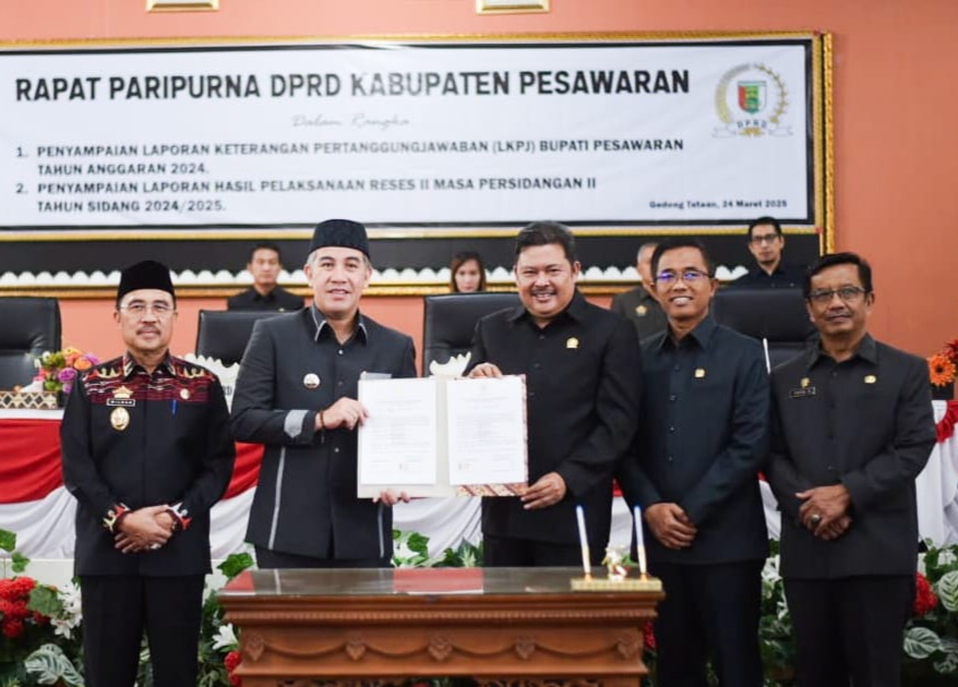 Paripurna DPRD, Bupati Pesawaran Paparkan LKPJ 2024