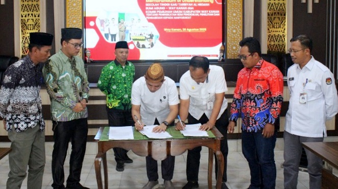 KPU Waykanan dan STIT Al Hikmah Jalin Kerjasama