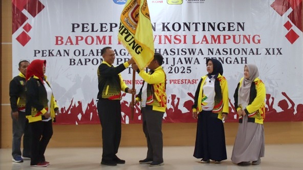 Dilepas Ketum KONI Lampung, 194 Atlet Mahasiswa Bertolak ke Jateng