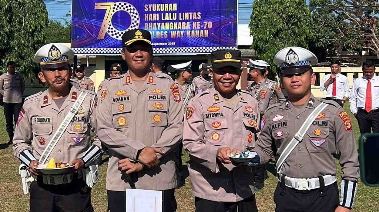 Syukuran HUT Lalu Lintas, Kapolres Way Kanan Ingatkan Polisi Jadi Manfaat bagi Masyarakat