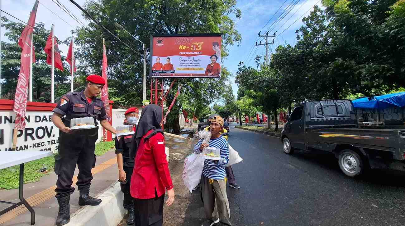 Peringati HUT ke-53, PDI Perjuangan Lampung Gaungkan Semangat Selalu Bersama Rakyat