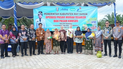 Pemkab Waykanan Operasi Pasar di Giriharjo