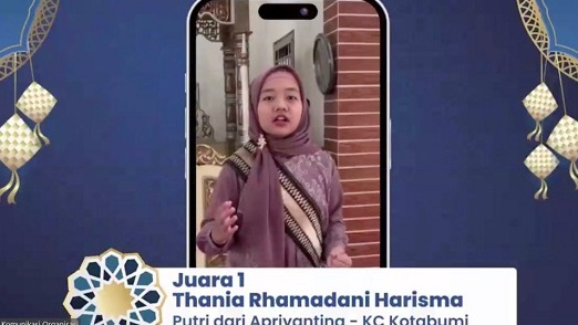 Dari Kotabumi ke Panggung Nasional, Thania Juara Dai Cilik