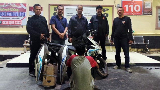 Beraksi di Area MPP Kotabumi, Pencuri Motor Dibekuk Polisi