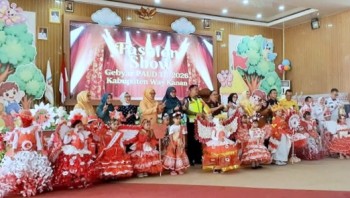 Ratusa Siswa PAUD Waykanan Unjuk Kemandirian